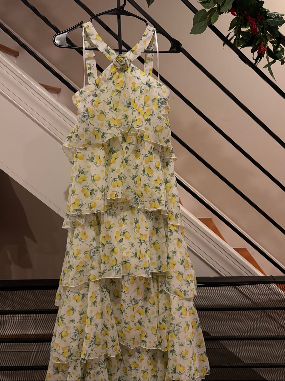 Vero Moda Felicia Halter Neck Tiered Maxi Dress (Size L)
